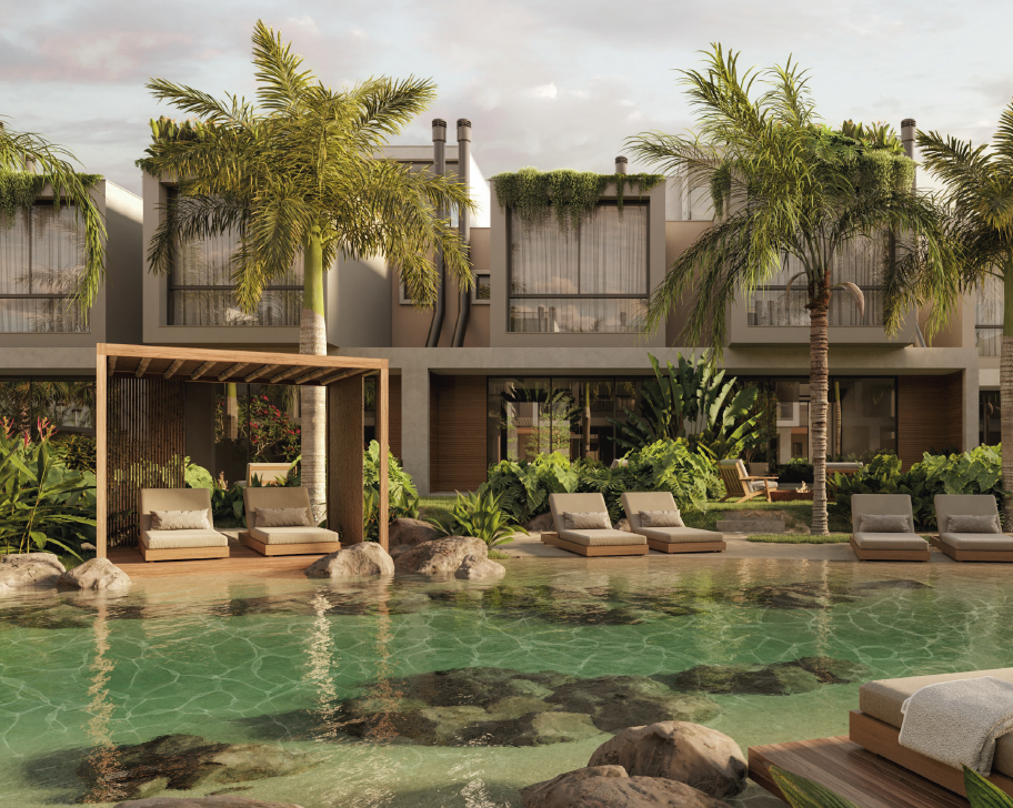 Piscina natural e gazebo
